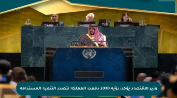 وزير الاقتصاد يؤكد: رؤية 2030 دفعت المملكة لتصدر التنمية المستدامة